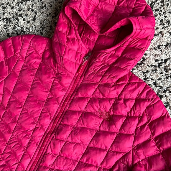 The North Face Women's Hot Pink Quilted Hooded Long Puffer Jacket - Picture 11 of 16